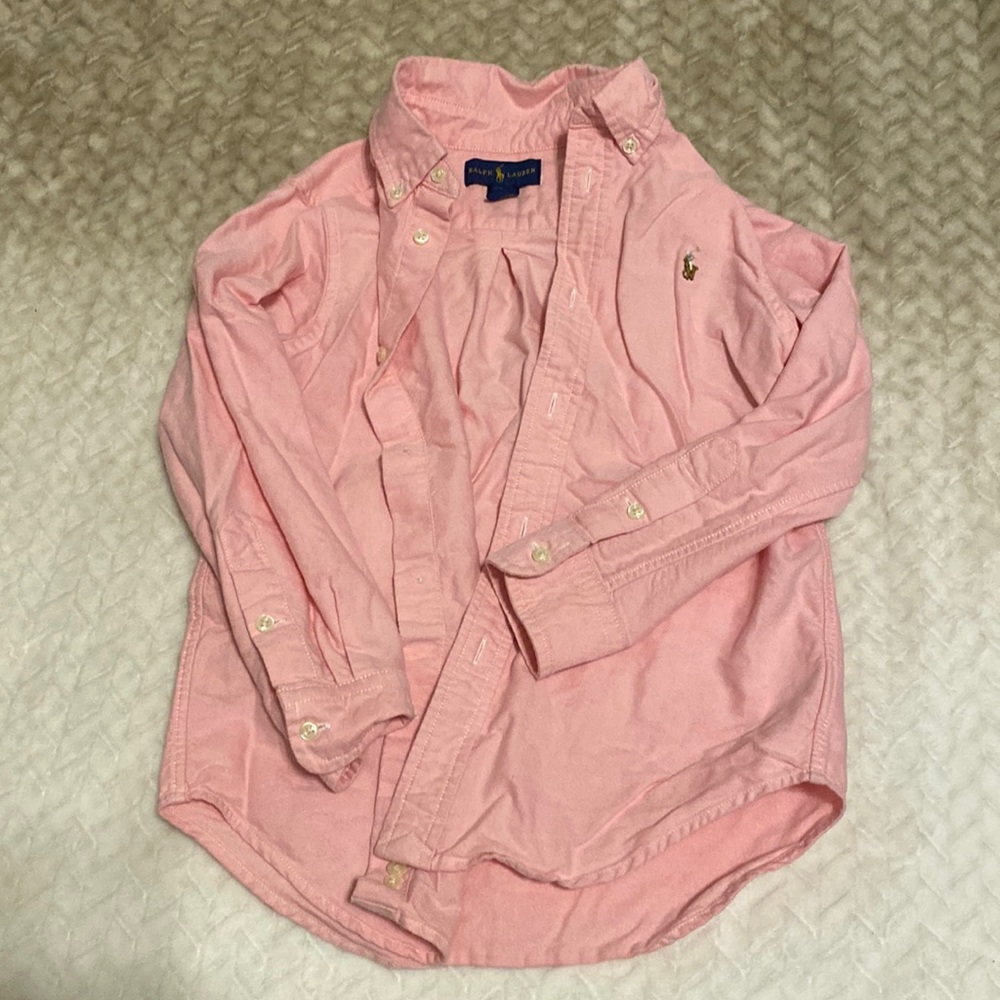 Ralph Lauren boys button down pink shirt size 6